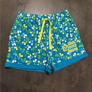 Walt Disney World Blue Mickey Mouse Shorts women’s Size L